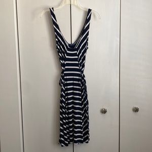 Striped scoop neck dress